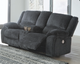 Signature Design by Ashley® Draycoll Slate Double Power Reclining Loveseat with Console-4