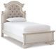 Signature Design by Ashley® Realyn 2-Piece Chipped White Twin Panel Bed Set-2