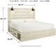 Signature Design by Ashley® Cambeck Whitewash King 4-Drawer Storage Panel Bed-2