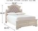 Signature Design by Ashley® Realyn Chipped White Full Upholstered Panel Bed-2