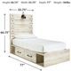 Signature Design by Ashley® Cambeck Whitewash Twin 2-Drawer Storage Panel Bed-3