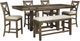 Signature Design by Ashley® Moriville 6 Piece Grayish Brown Counter Height Dining Set-0