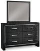 Signature Design by Ashley® Kaydell 5-Piece Black Queen Upholstered Storage Panel Bed Set-2