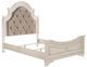 Signature Design by Ashley® Realyn Chipped White Queen Upholstered Panel Bed-3