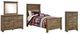 Signature Design by Ashley® Trinell 3-Piece Brown Twin Panel Bed Set-0