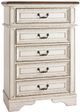 Signature Design by Ashley® Realyn 6-Piece Chipped White Twin Upholstered Panel Bed Set-4