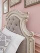 Signature Design by Ashley® Realyn Chipped White King Upholstered Panel Bed-1