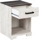 Signature Design by Ashley® Shawburn Whitewash/Charcoal Gray Nightstand-2