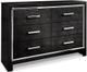 Signature Design by Ashley® Kaydell 5-Piece Black Queen Storage Panel Bed Set-2