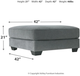 Ashley® Castano Jewel Oversized Ottoman-2