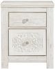 Signature Design by Ashley® Paxberry Whitewash 2-Drawer Nightstand-1