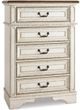 Signature Design by Ashley® Realyn 5-Piece Chipped White Full Panel Bed Set-4