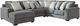 Ashley® Castano 4-Piece Jewel Left-Arm Facing Sofa Sectional and Chaise-0