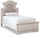 Signature Design by Ashley® Realyn 3-Piece Chipped White Twin Panel Bed Set-1