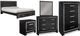Signature Design by Ashley® Kaydell 5-Piece Black Queen Storage Panel Bed Set-0